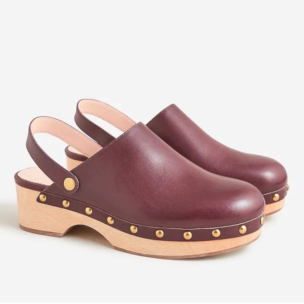 J Crew Convertible leather clogs- 7.5